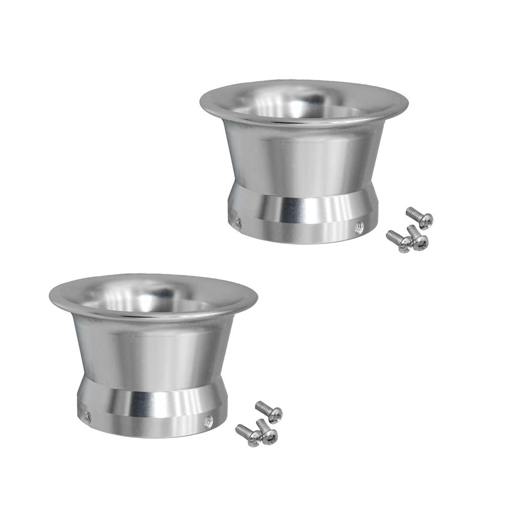 2pcs 50mm Air Filter Interface Cup for 24/26/28/30mm Motorcycle Carb Silver
