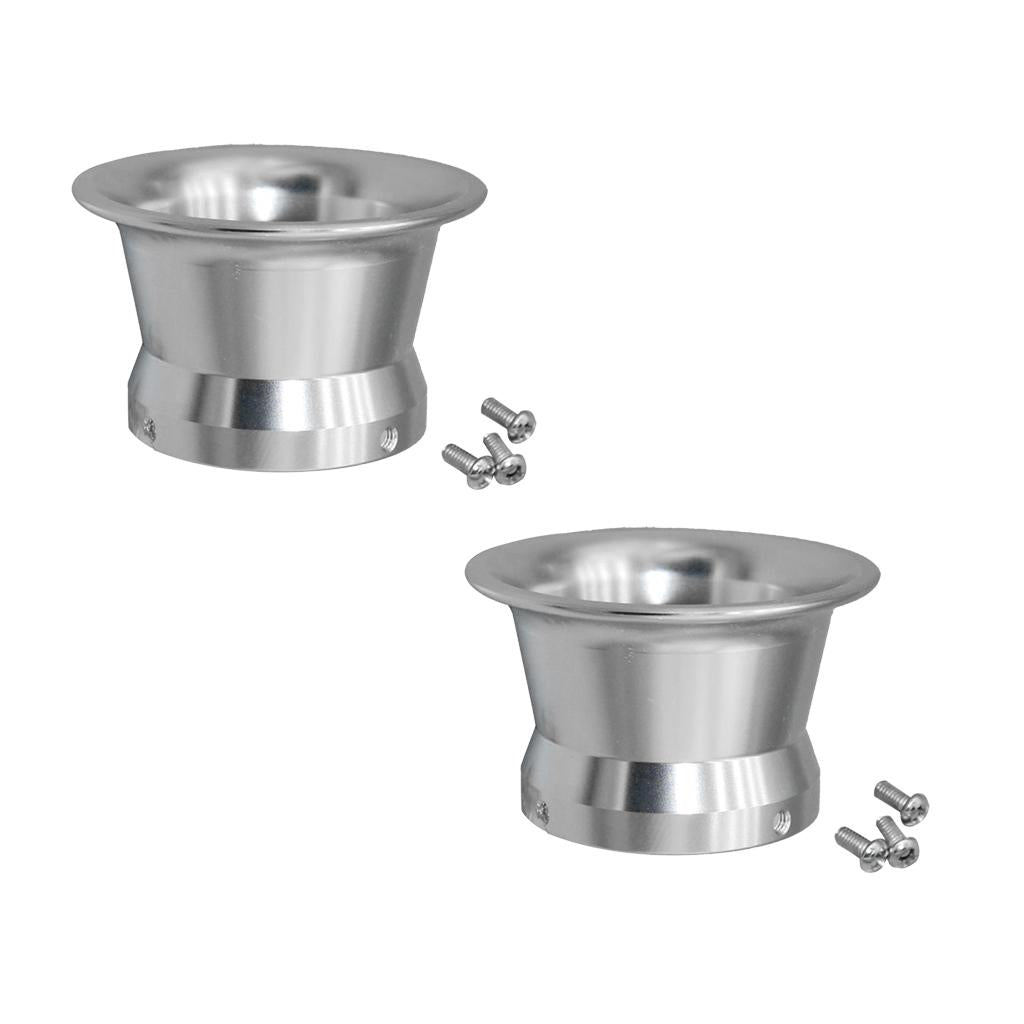 2pcs 50mm Air Filter Interface Cup for 24/26/28/30mm Motorcycle Carb Silver