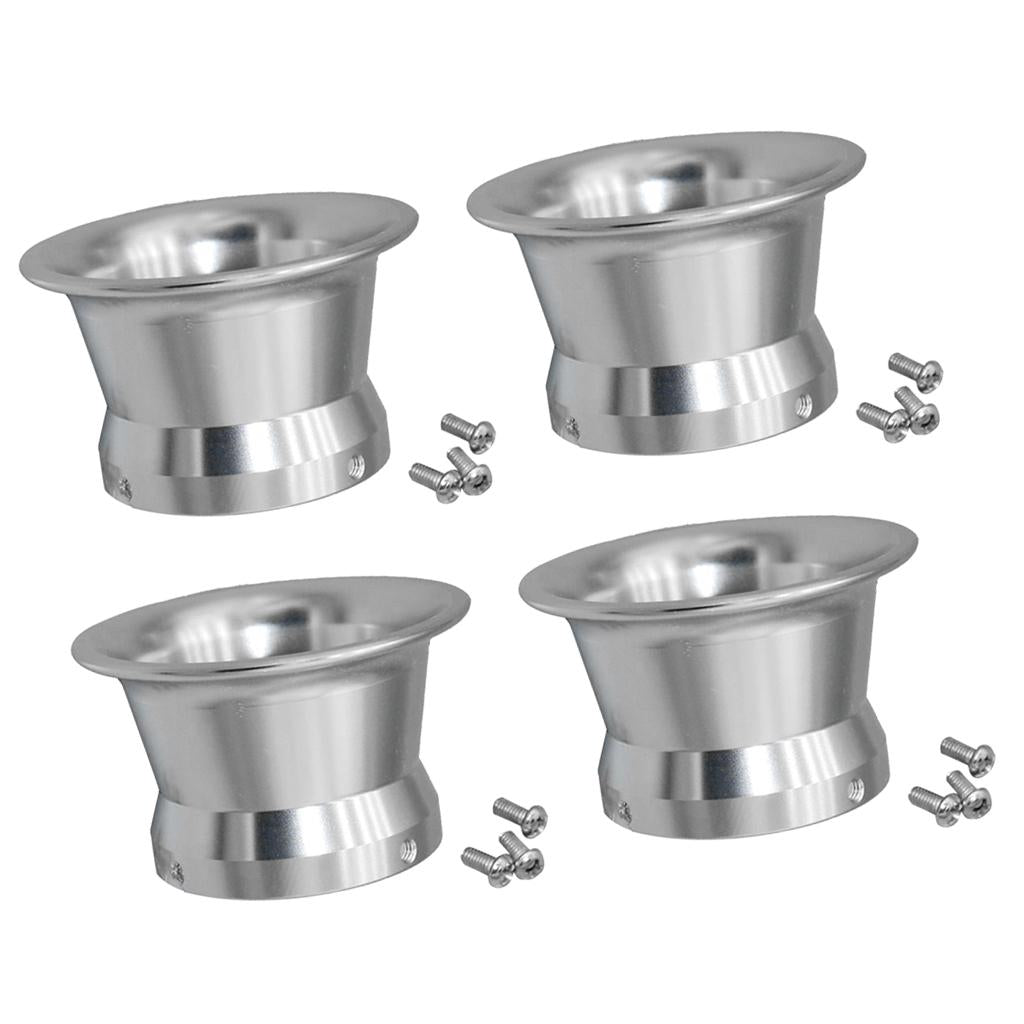 4pcs 50mm Air Filter Interface Cup for 24/26/28/30mm Motorcycle Carb Silver