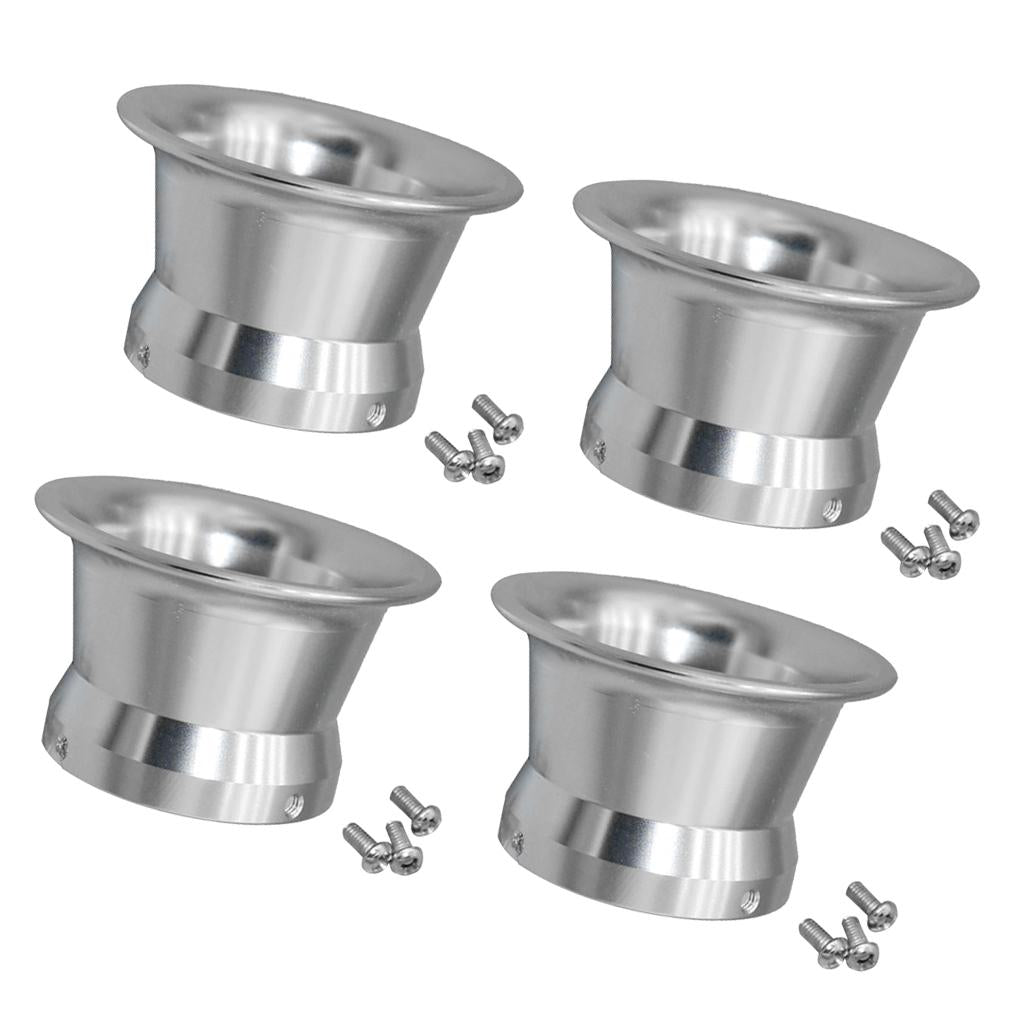 4pcs 50mm Air Filter Interface Cup for 24/26/28/30mm Motorcycle Carb Silver
