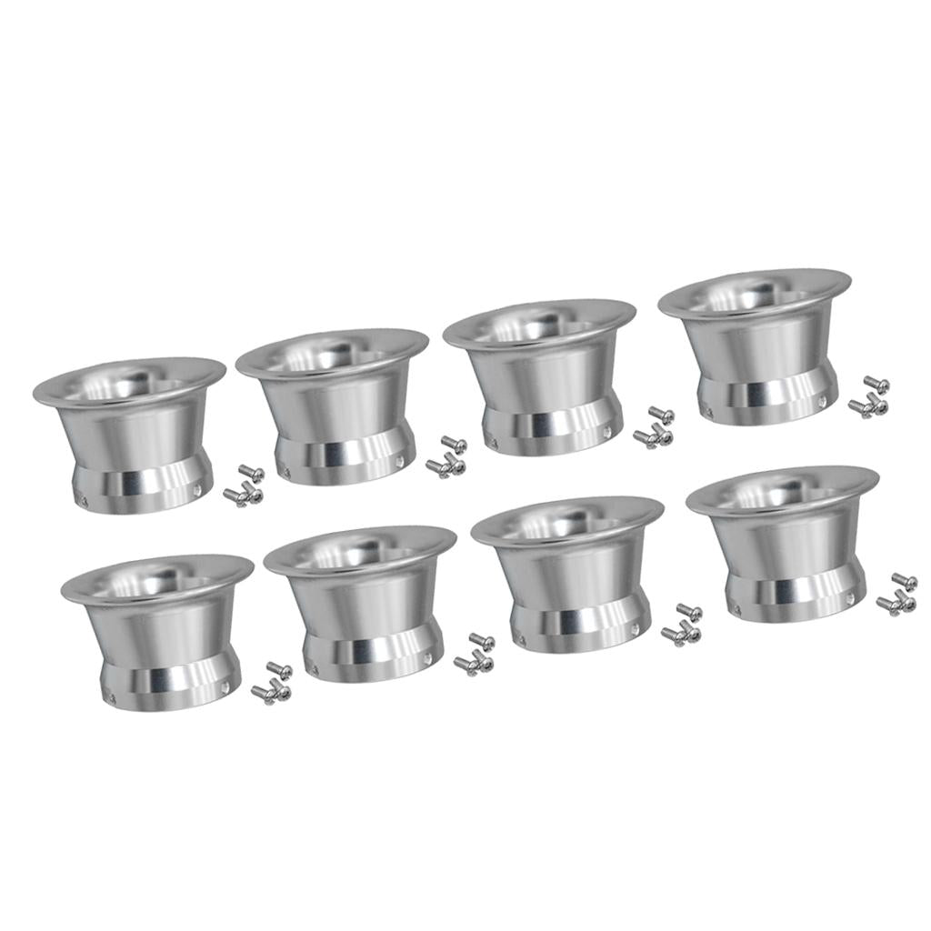 8pcs 50mm Air Filter Interface Cup for 24/26/28/30mm Motorcycle Carb Silver