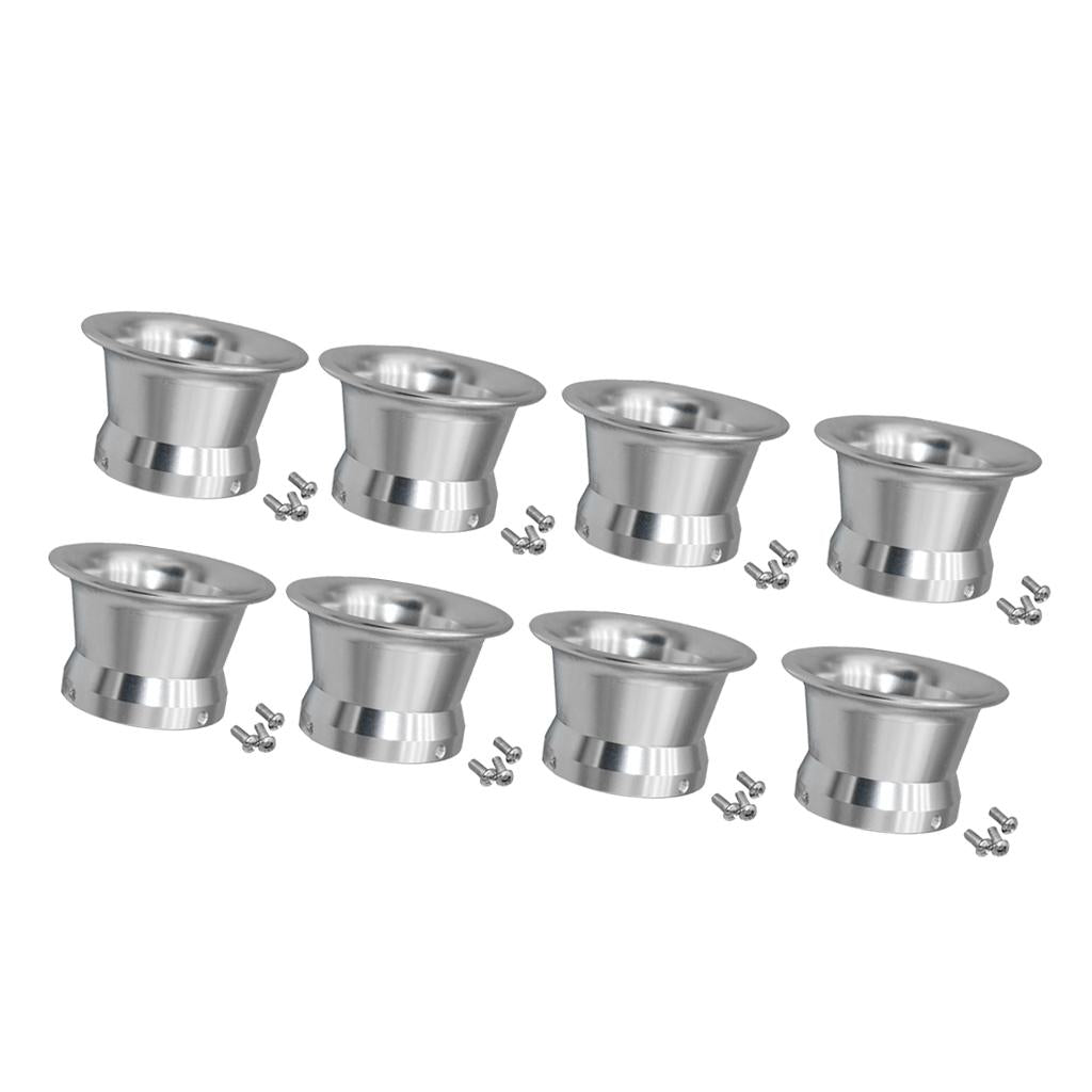 8pcs 50mm Air Filter Interface Cup for 24/26/28/30mm Motorcycle Carb Silver