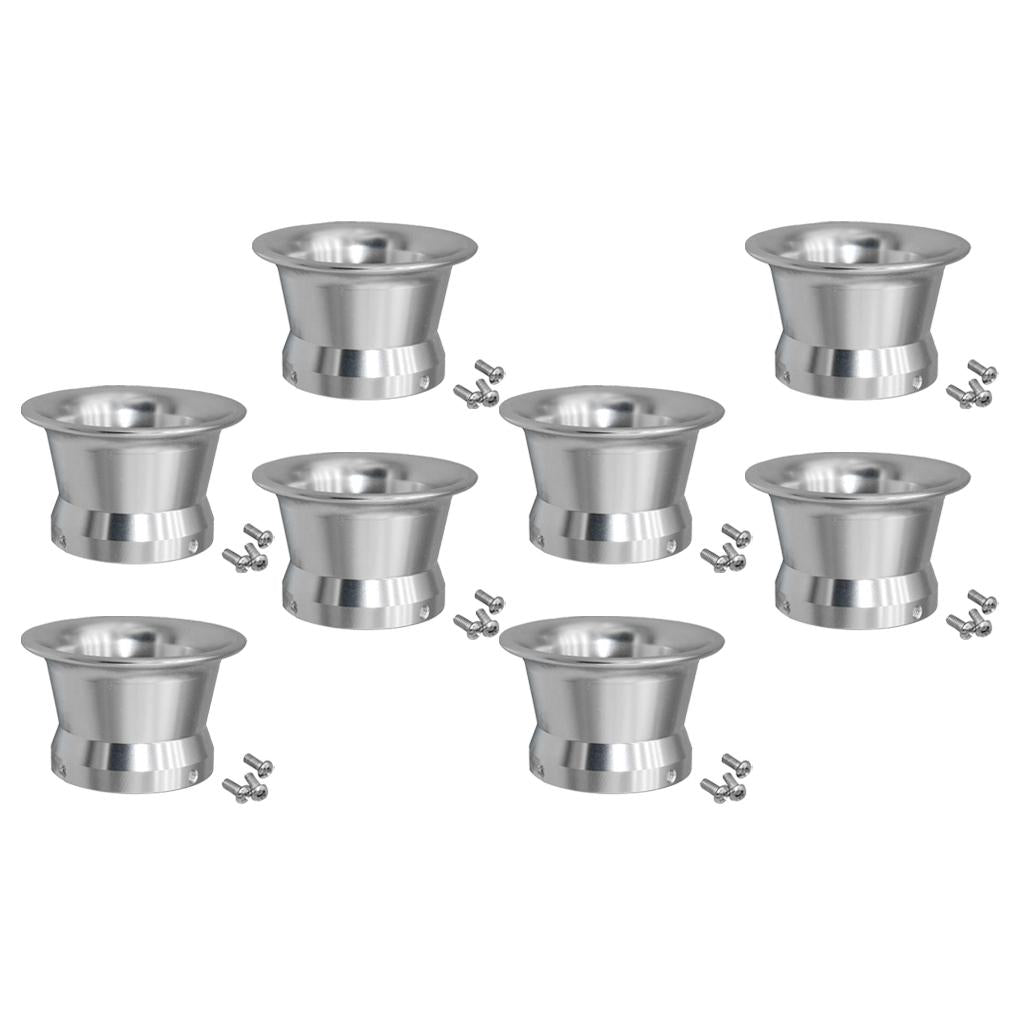8pcs 50mm Air Filter Interface Cup for 24/26/28/30mm Motorcycle Carb Silver