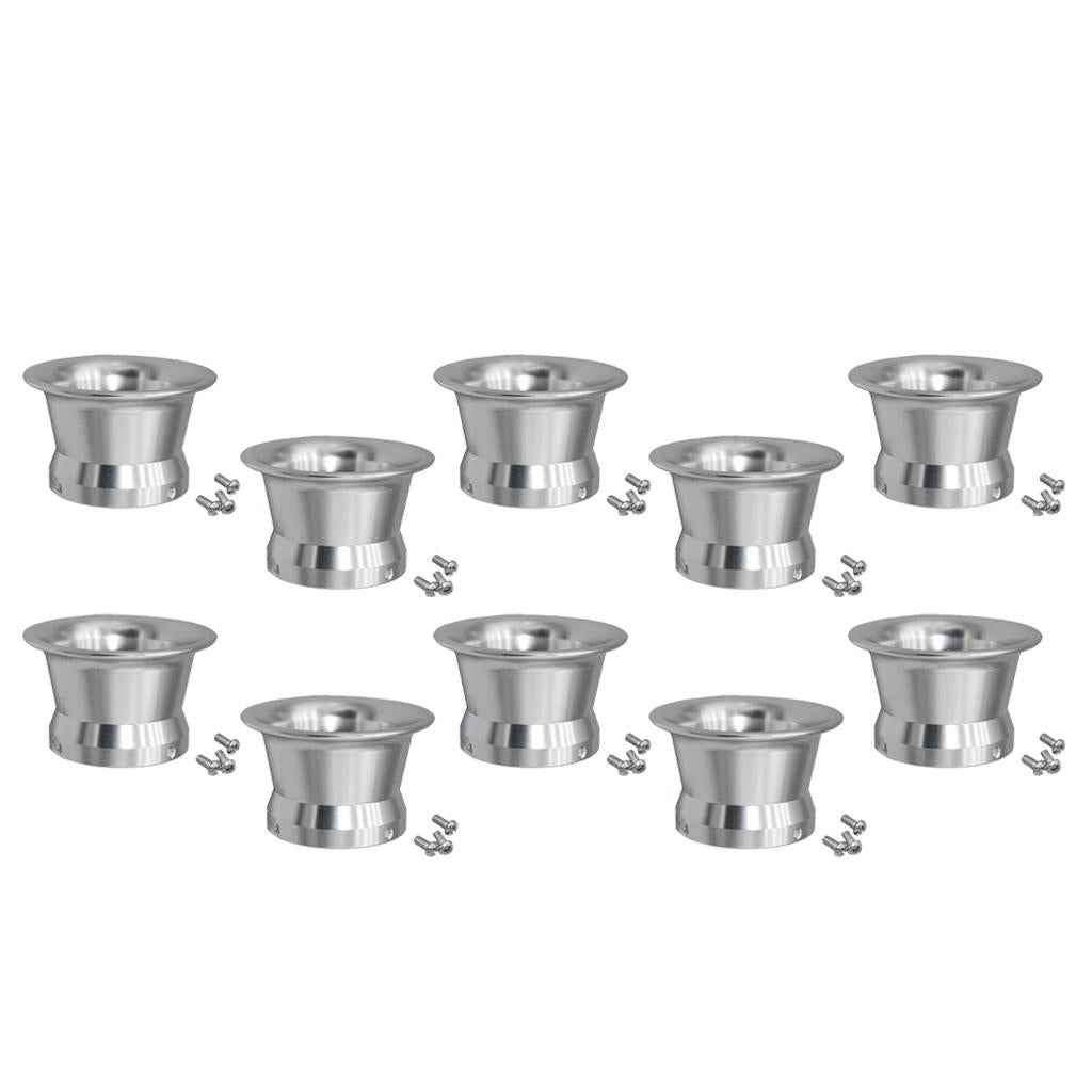 10pcs 50mm Air Filter Interface Cup for 24/26/28/30mm Motorcycle Carb Silver