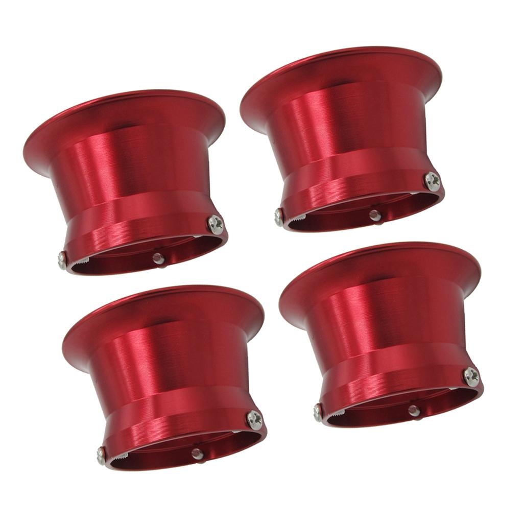 4pcs 50mm Air Filter Interface Cup for 24/26/28/30mm Motorcycle Carb Red
