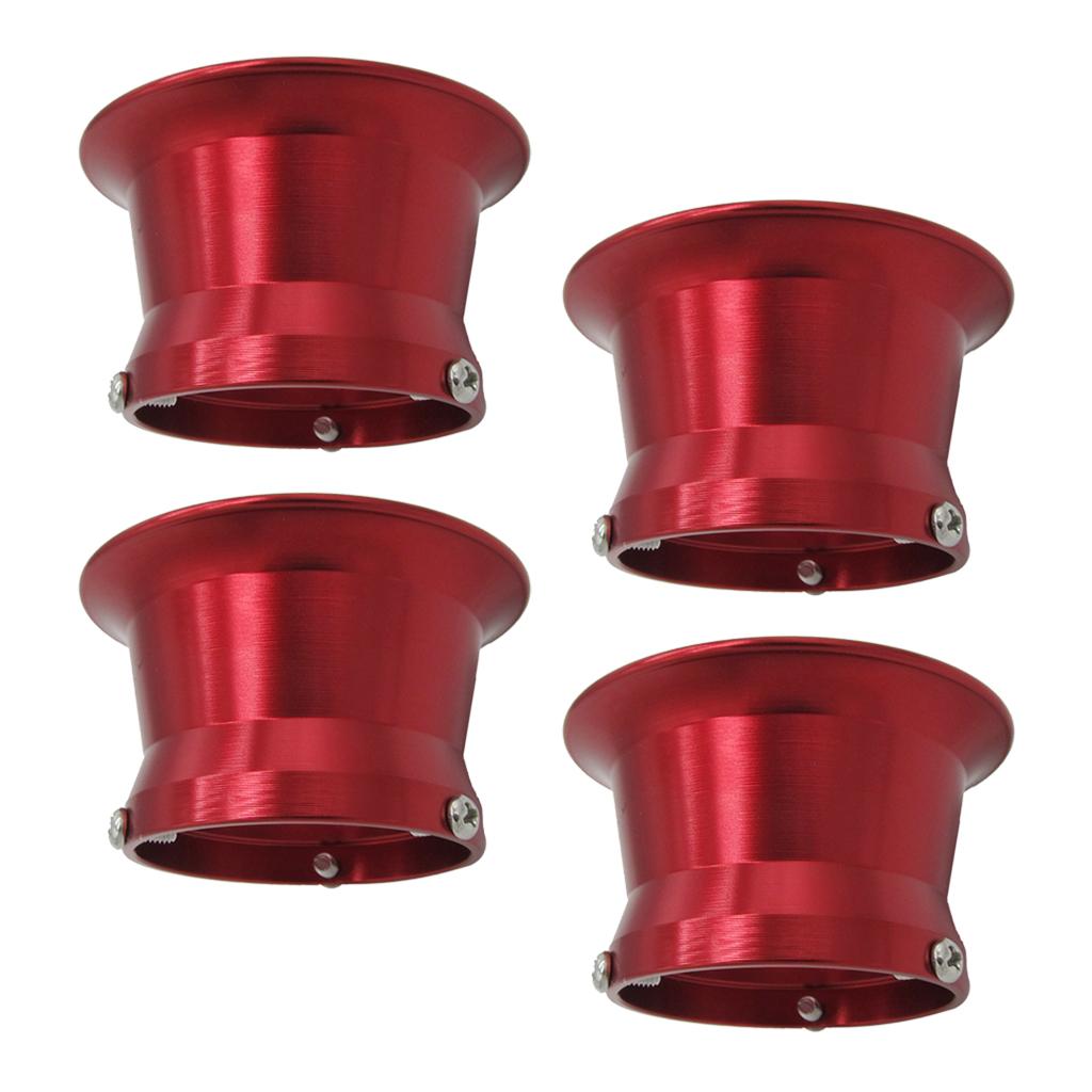 4pcs 50mm Air Filter Interface Cup for 24/26/28/30mm Motorcycle Carb Red