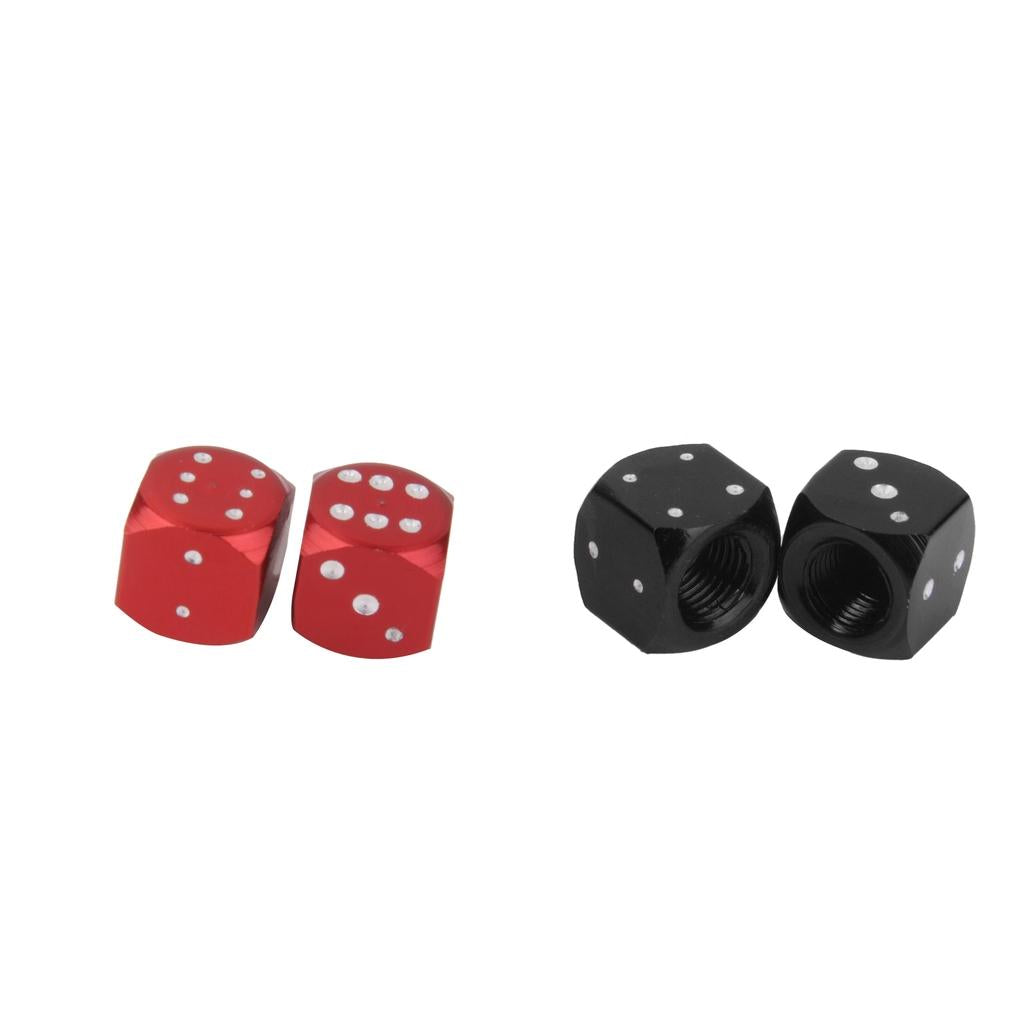 2Pcs Dice Valve Stem Caps Motorcycle Car Truck Bike Tire Wheel Cover