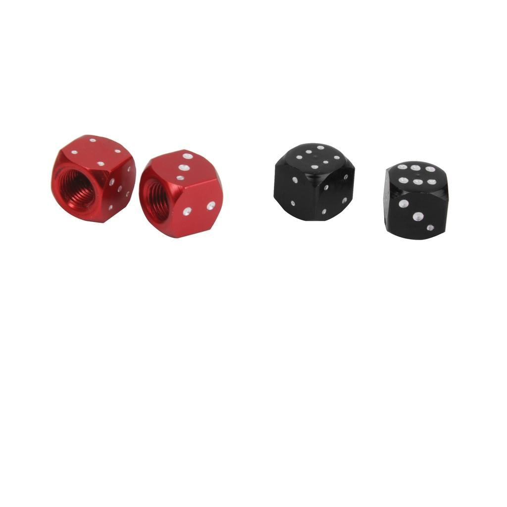 2Pcs Dice Valve Stem Caps Motorcycle Car Truck Bike Tire Wheel Cover
