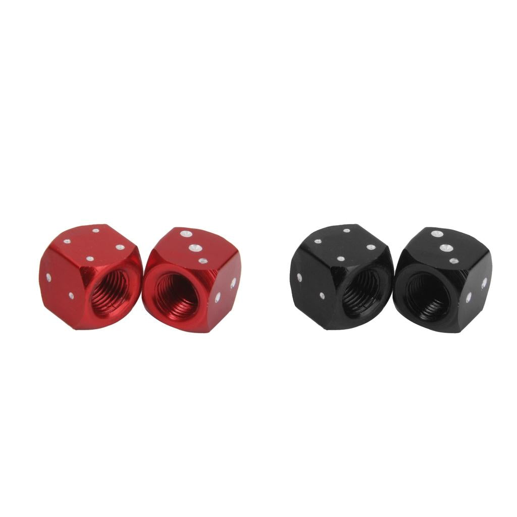 2Pcs Dice Valve Stem Caps Motorcycle Car Truck Bike Tire Wheel Cover