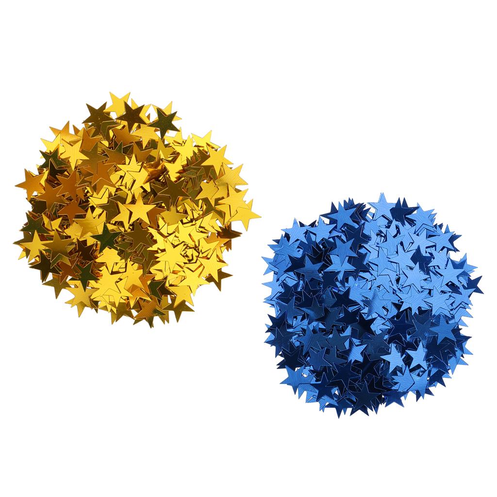 30g Star Table Confetti Wedding Birthday Party Scatter DIY 10mm Gold Blue