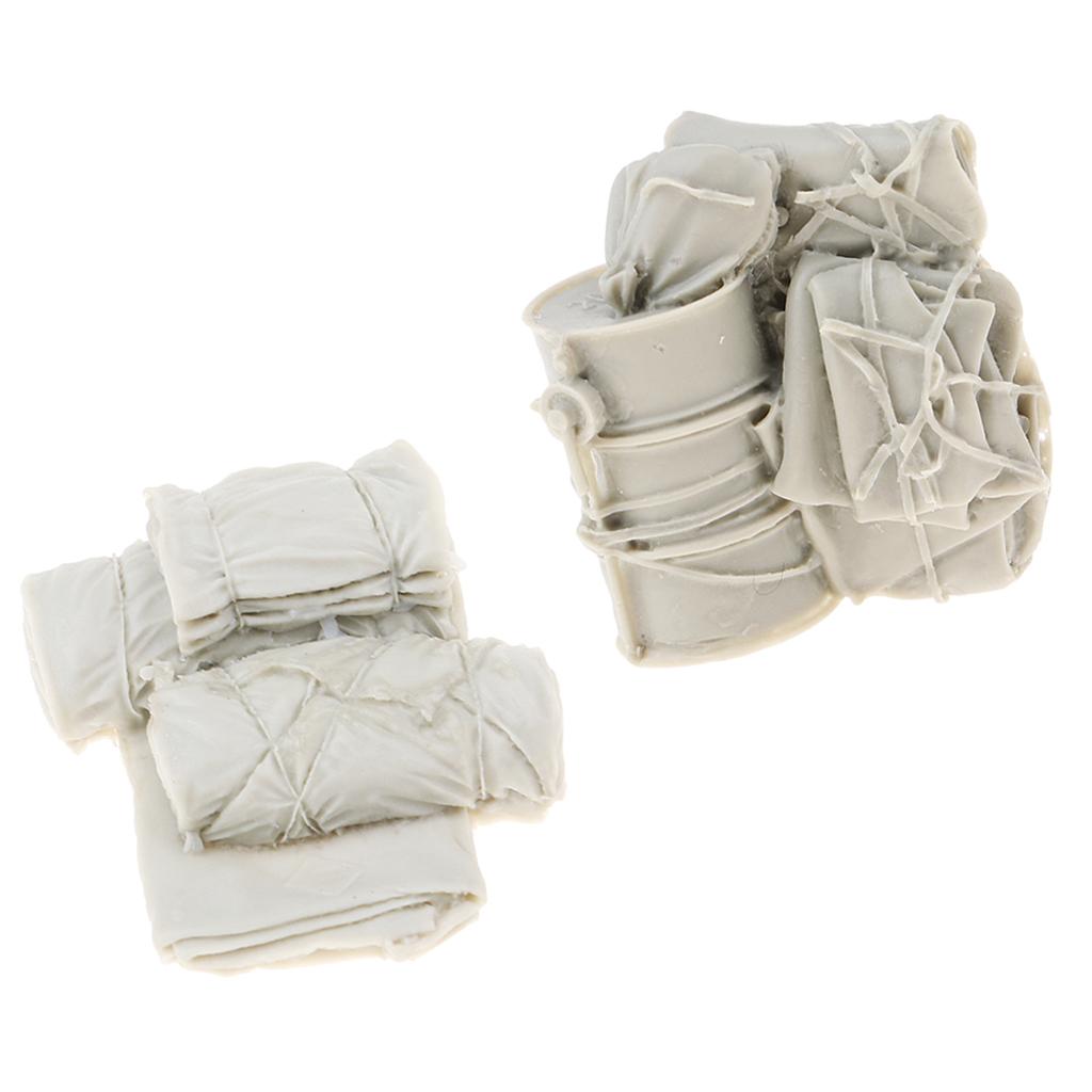2x 1:35 Resin Models Soldiers Scene Accessories Modern Military Canvas Bag