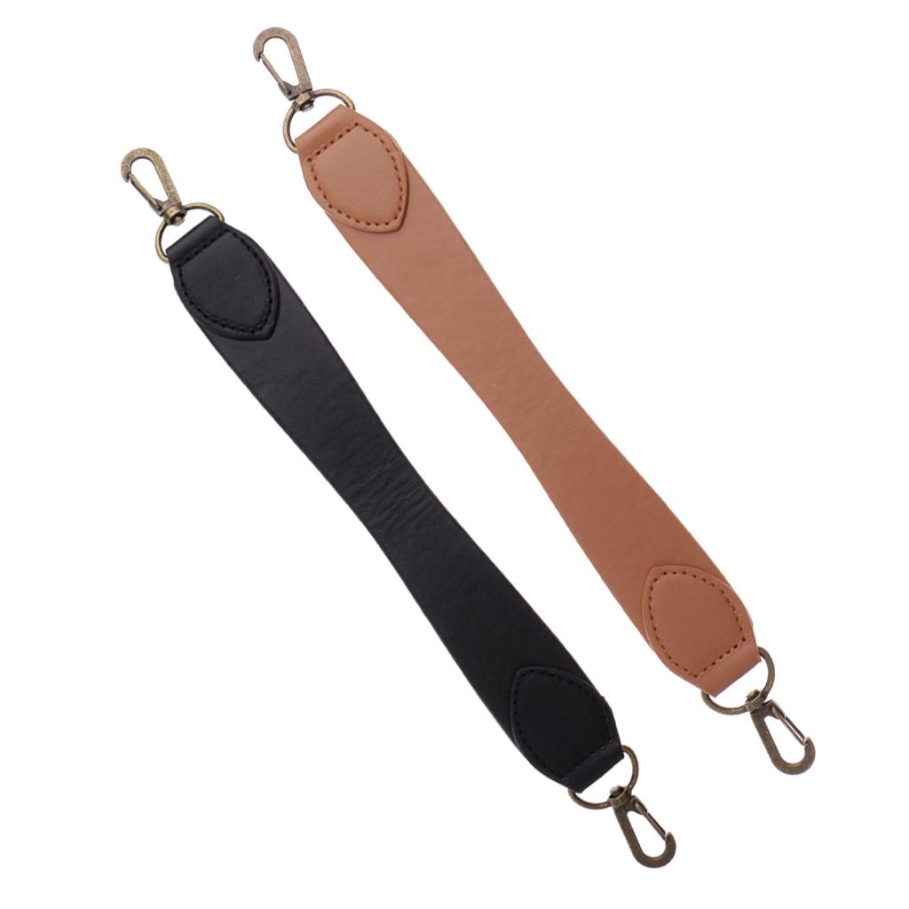 2pcs PU Leather Short Handbag Strap Replacement Purse Handle Holder 29cm