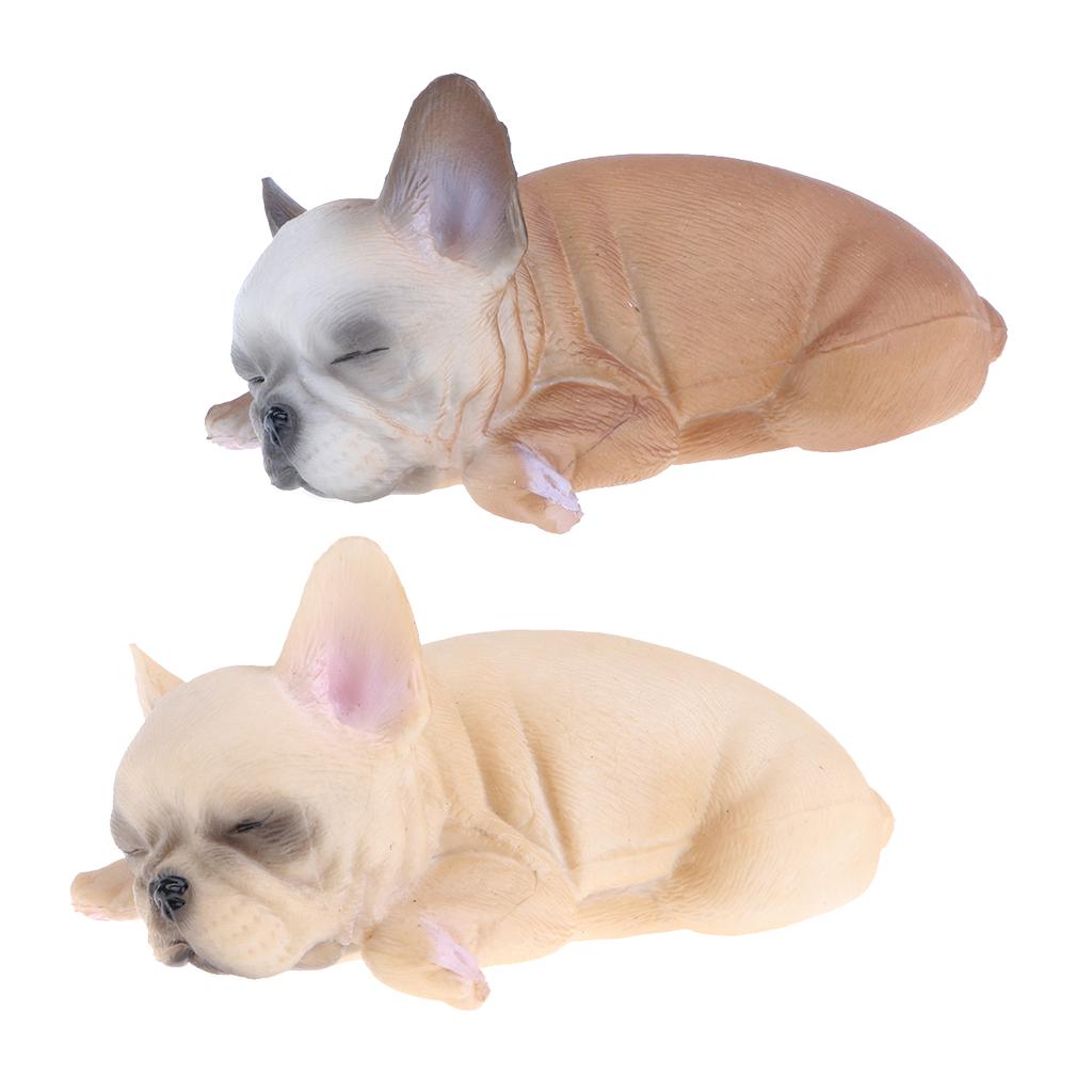 2pcs Sleeping Animal Model Figure Toys Figurine Home Decor French