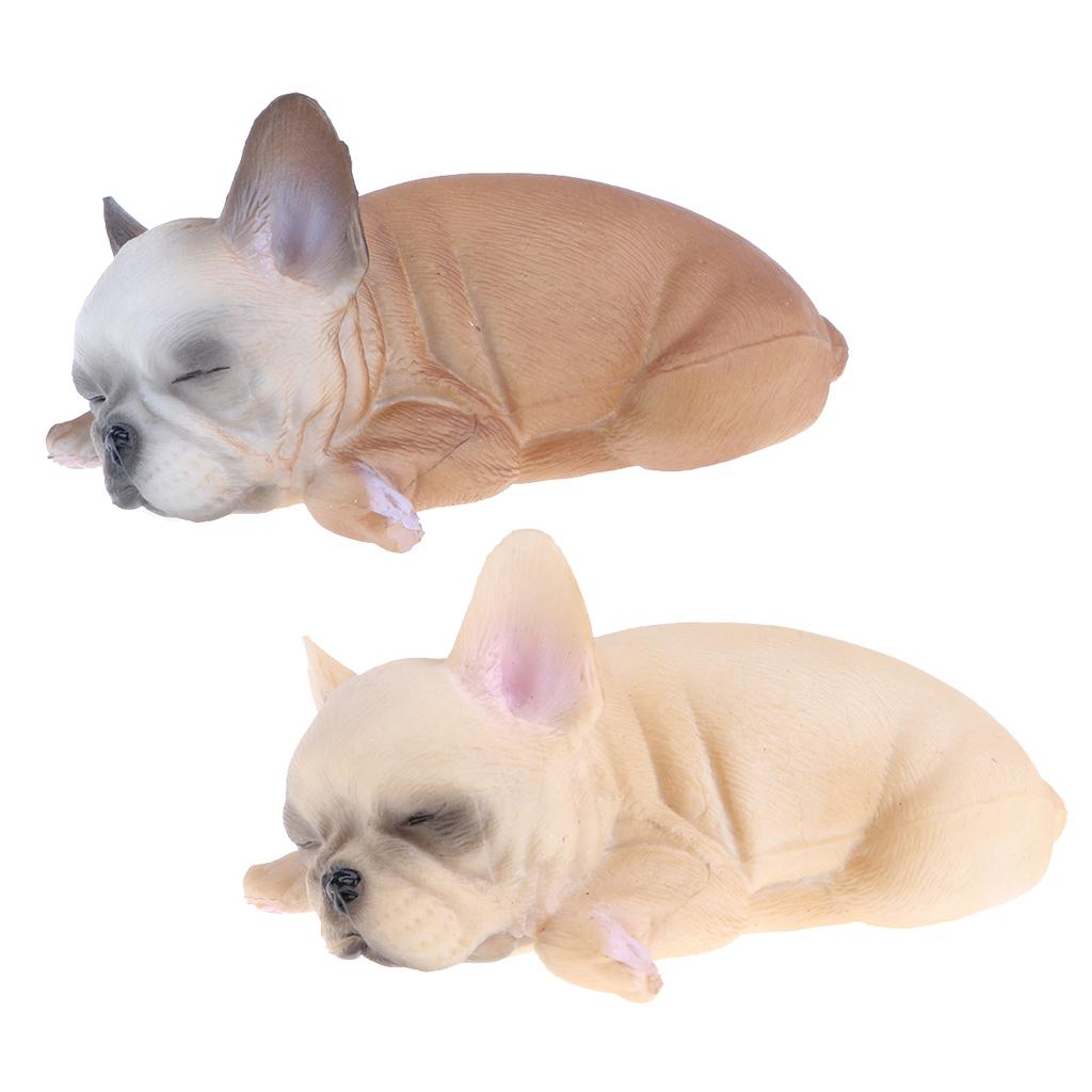 2pcs Sleeping Animal Model Figure Toys Figurine Home Decor French
