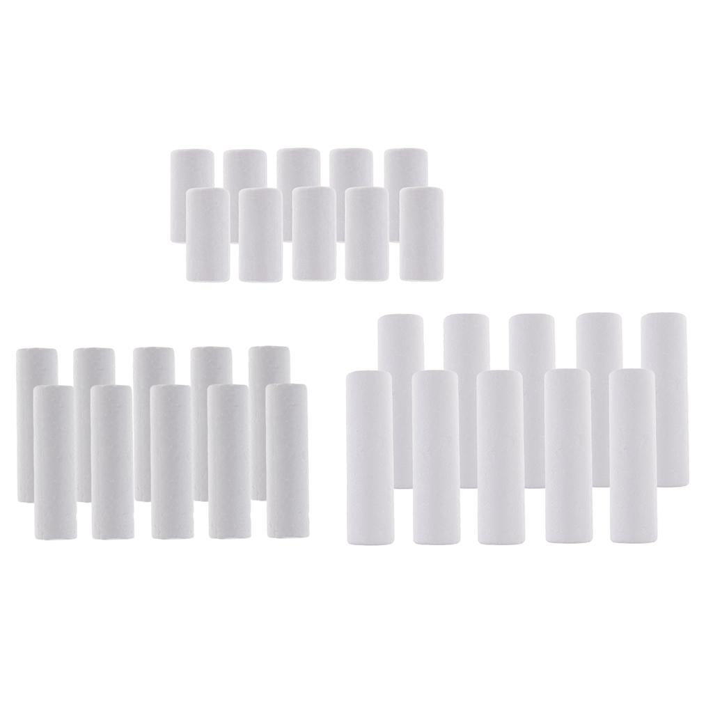 30 Pieces DIY Cylinder Shape Styrofoam Foam Material for Craft 120/90/63mm