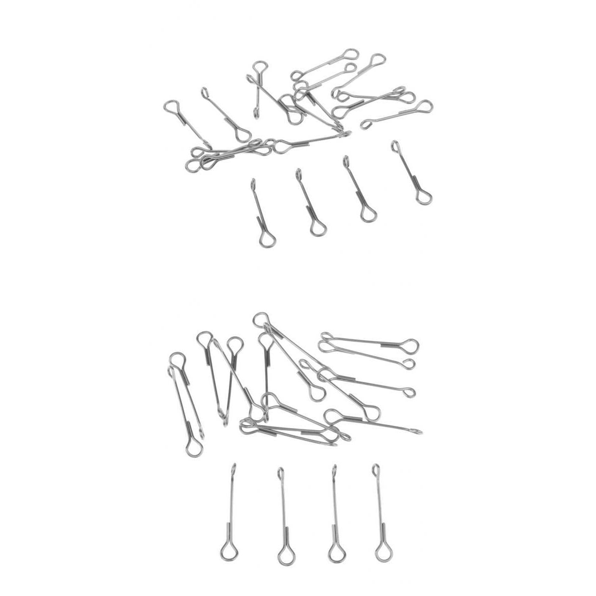 40pcs Fish Skull Articulated Shank Fish Spine for Fly Tying DIY Tool 20/25mm