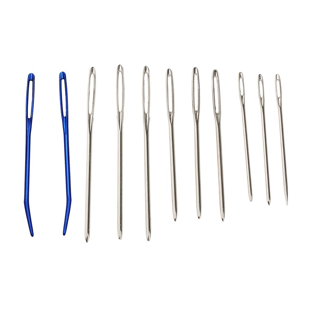 9pcs Large Eye Blunt Needles + 2pcs Bent Tip Needles for Yarn Sewing Darning