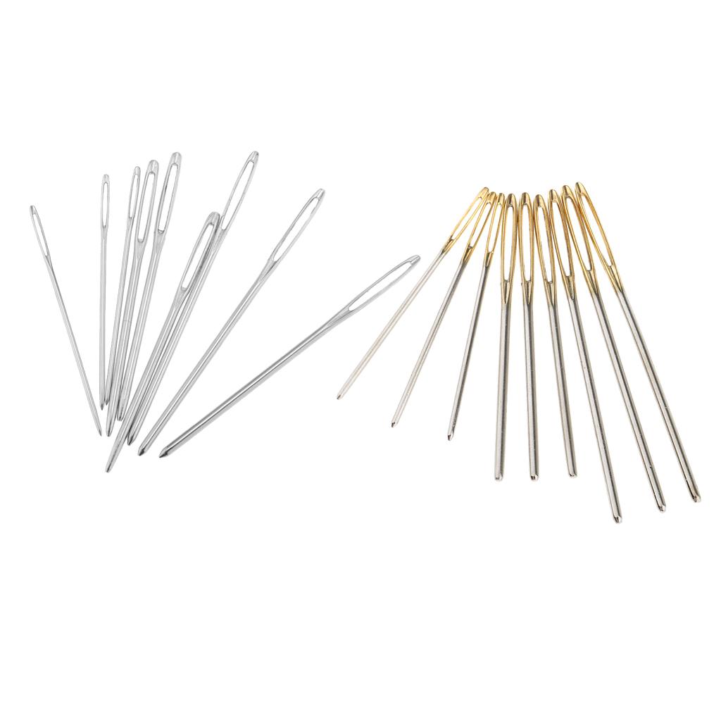 18pcs Large-eye Blunt Stitching Needles Hand Sewing Knitting Needles