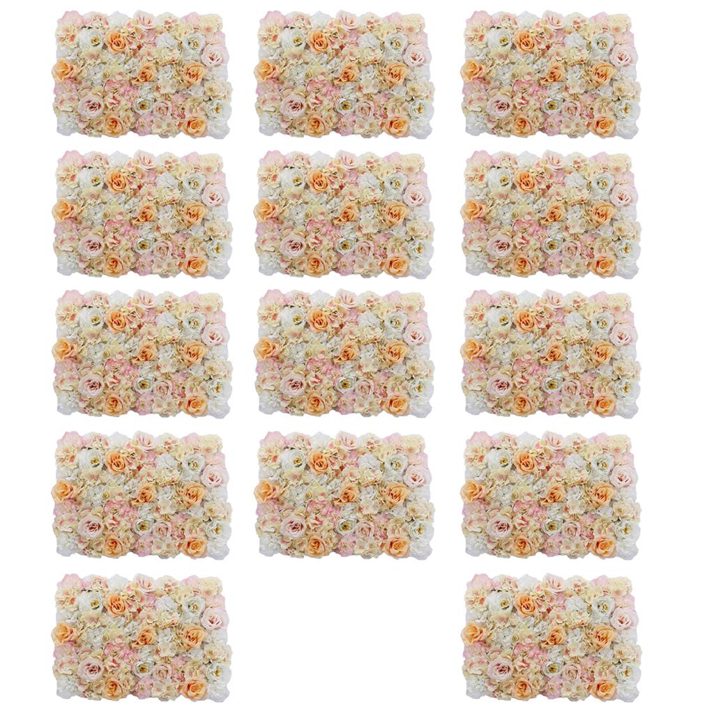 14x Artificial Flower Wall Wedding Venue Flower Pillar Main Road Decor