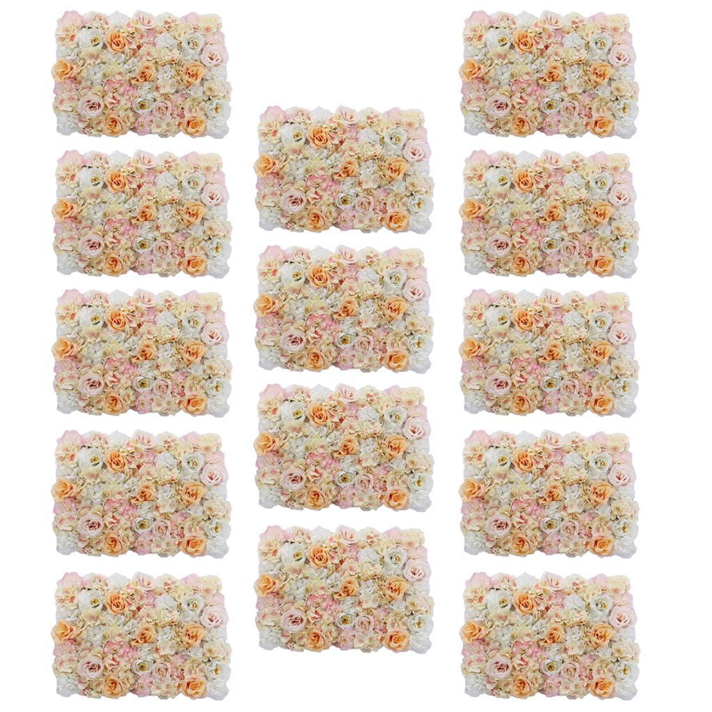 14x Artificial Flower Wall Wedding Venue Flower Pillar Main Road Decor