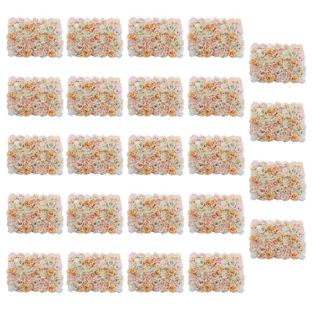 24x Artificial Flower Wall Wedding Venue Flower Pillar Main Road Decor