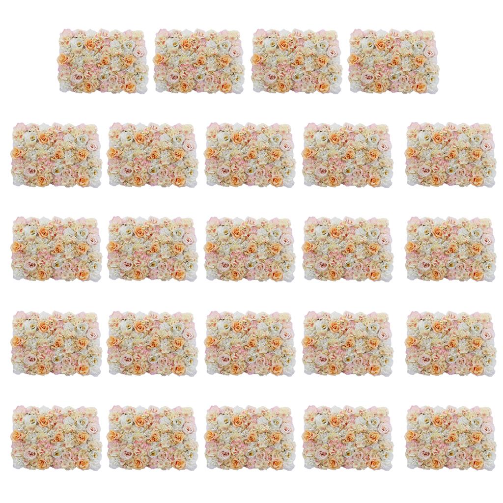 24x Artificial Flower Wall Wedding Venue Flower Pillar Main Road Decor