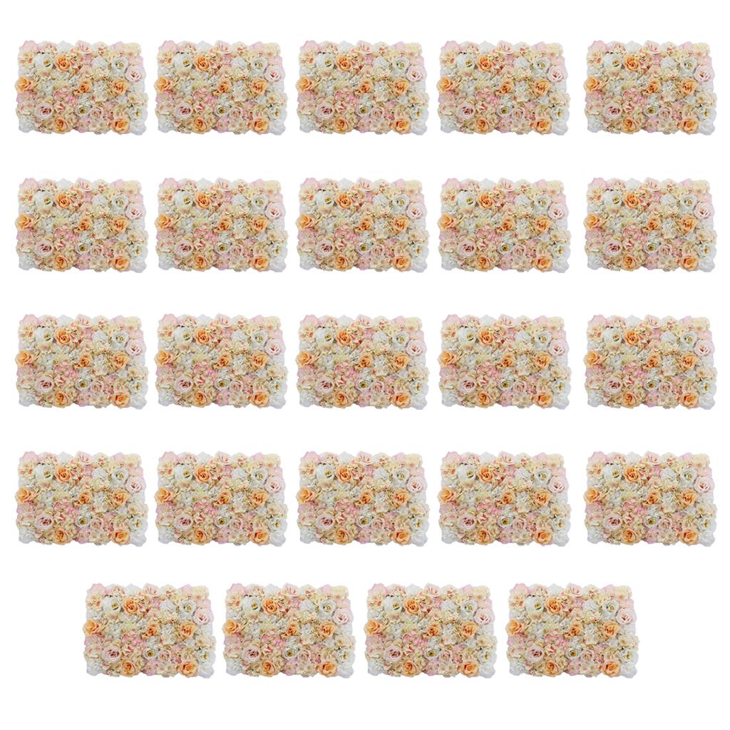 24x Artificial Flower Wall Wedding Venue Flower Pillar Main Road Decor