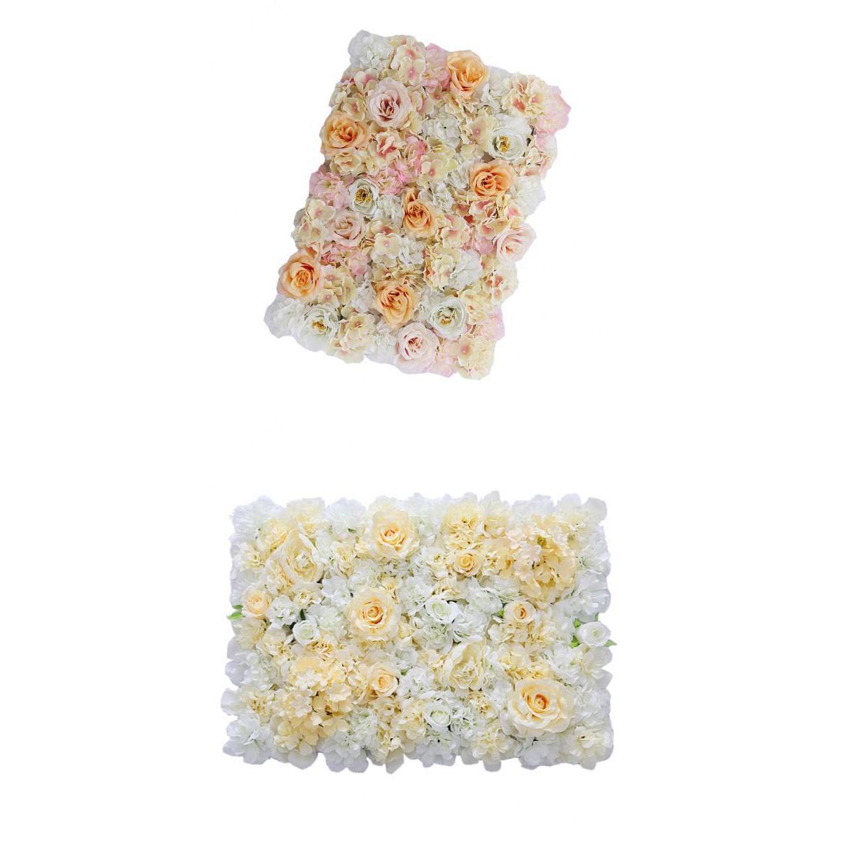 2x Artificial Flower Wall Wedding Venue Flower Pillar Main Road Floral Decor