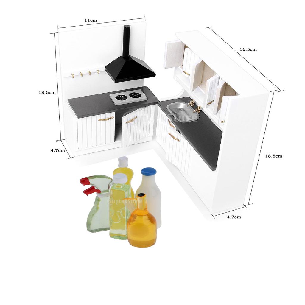 1/12 Dollhouse Miniature Kitchen Set Decor Doll House Decoration Accessories