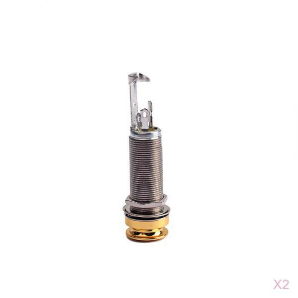 2pcs 1/4'' Bass Guitar End Pin Stereo Output Jack for Guitar Accessories