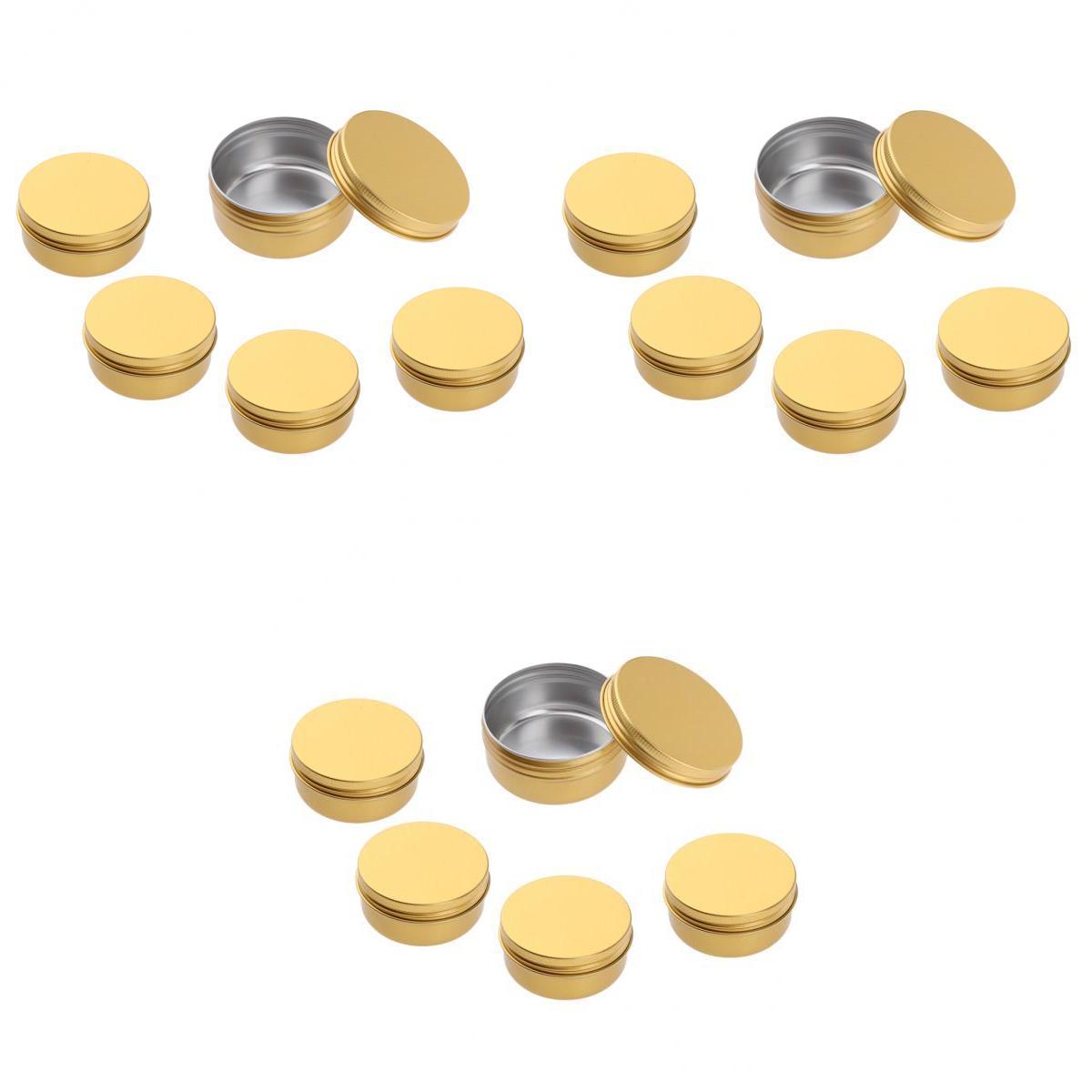 15x Empty Makeup Aluminium Pot Jar Tin Lip Balm Cream Container Storage Box