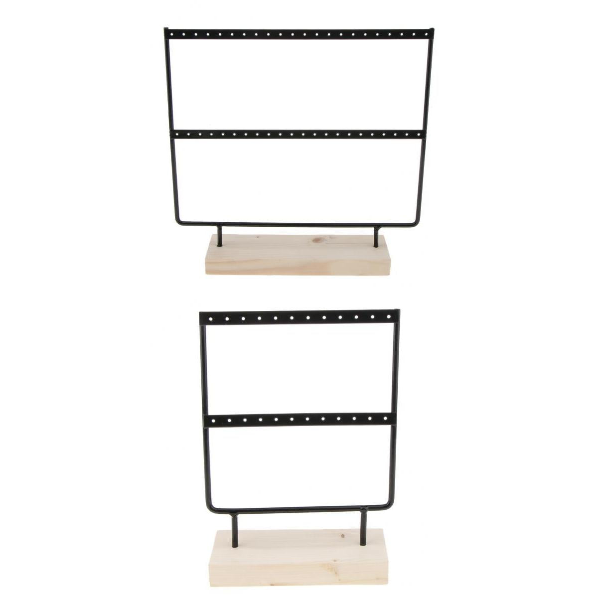2x 24/44 Holes Black Earring Organizer Holder Necklace Jewelry Display Stand