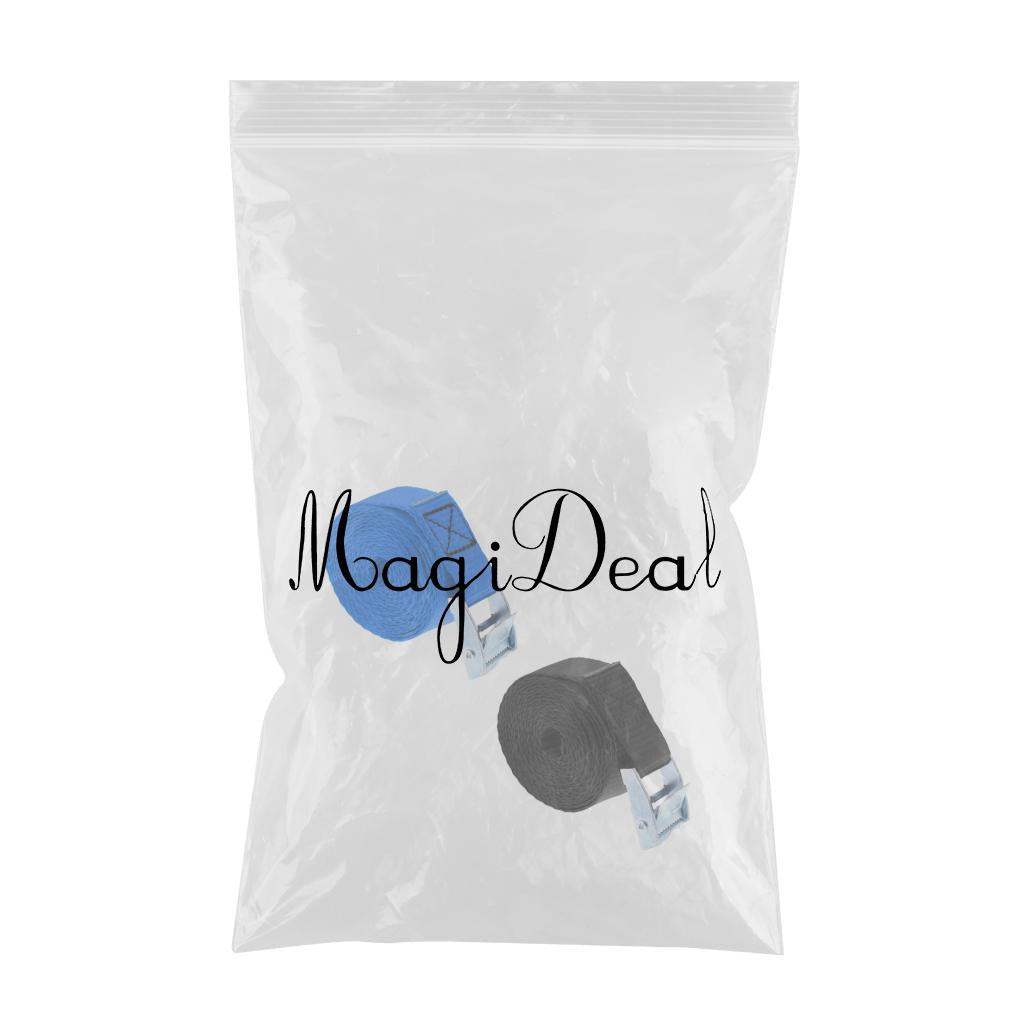 2Pcs Heavy Duty Cam Buckle Tie Down Straps Roof Racks Trailers 25mm x 2.5m