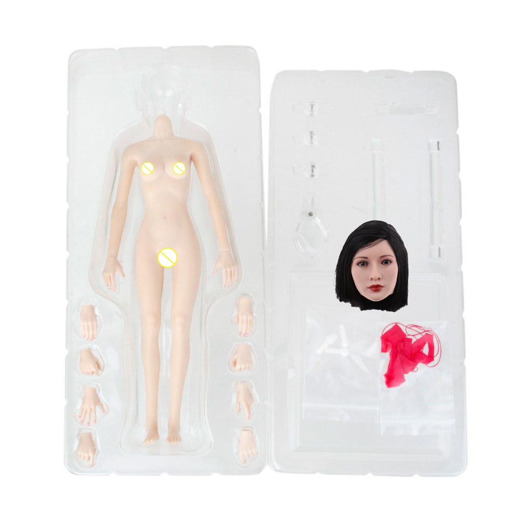 1/6 Scale Seamless Small Busts Female Body+Head Sculpture for 12'' PH Figure
