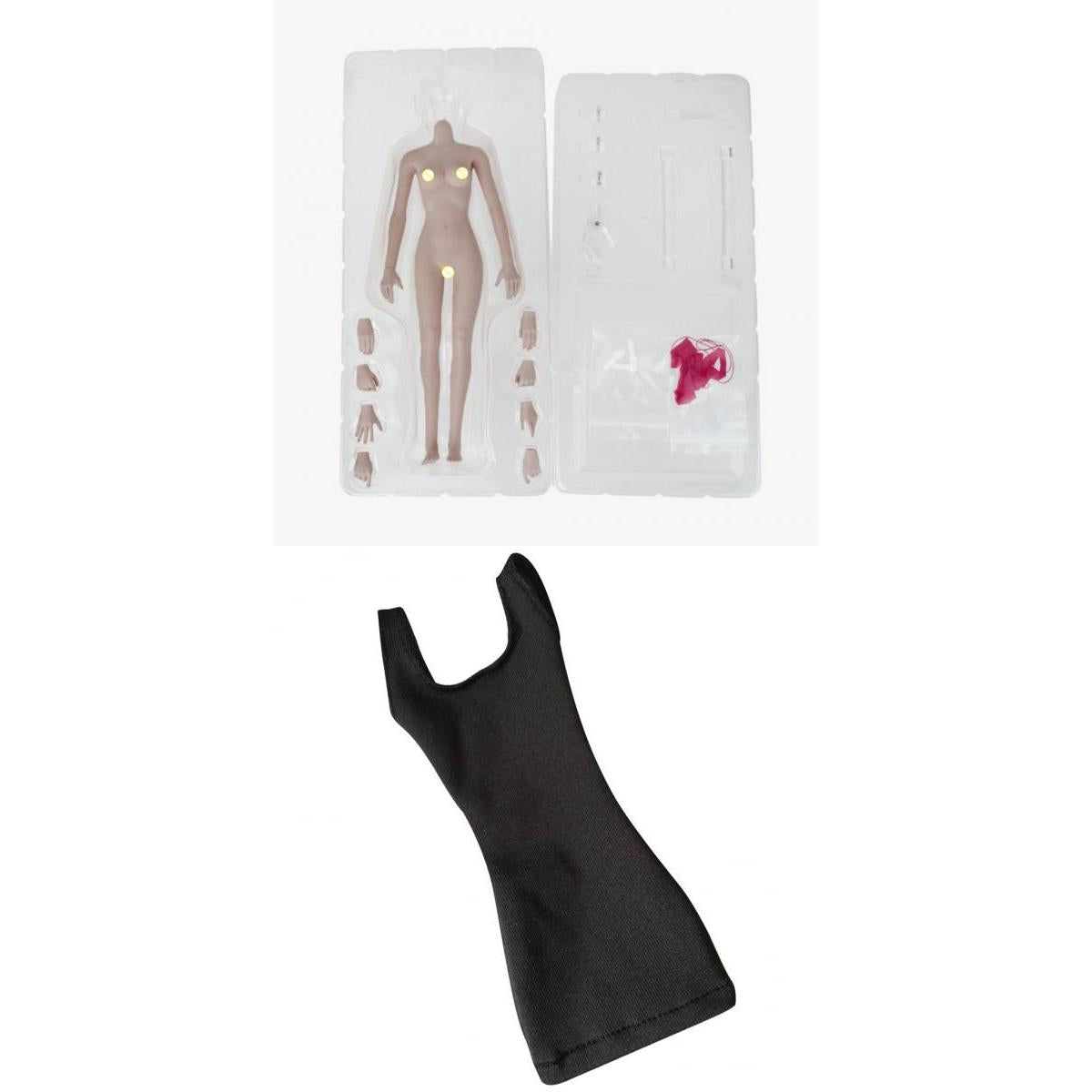 1/6 Seamless Small Busts Female Body with Hip Vest Dress for Head