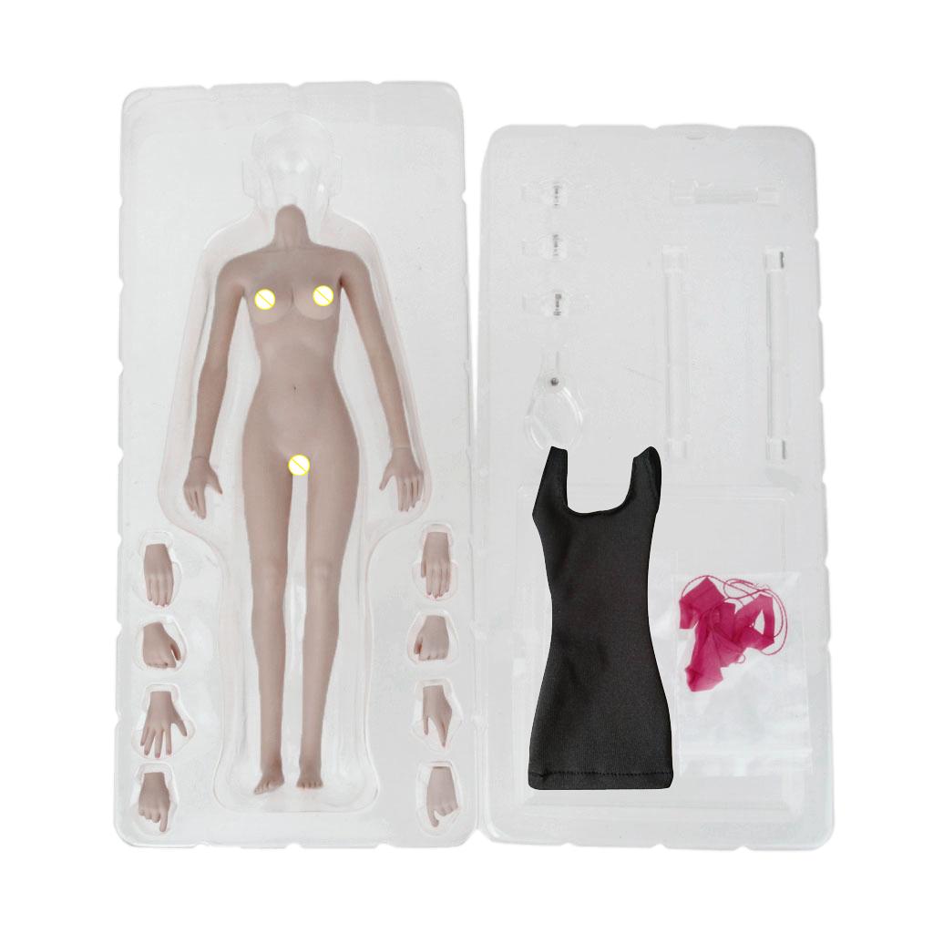 1/6 Seamless Small Busts Female Body with Hip Vest Dress for Head