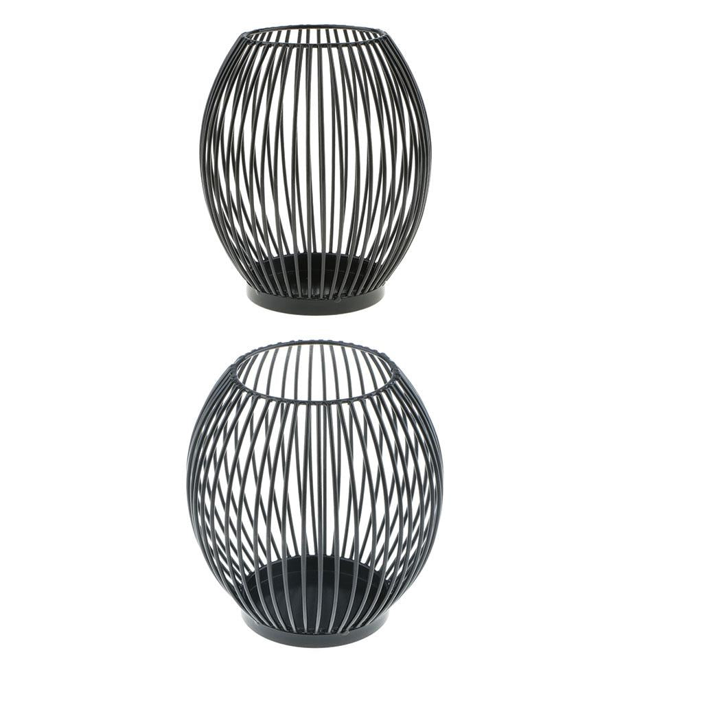 2 pcs Iron Wire Tea Light Candle Case Home Garden Ornament Creative Art Gift