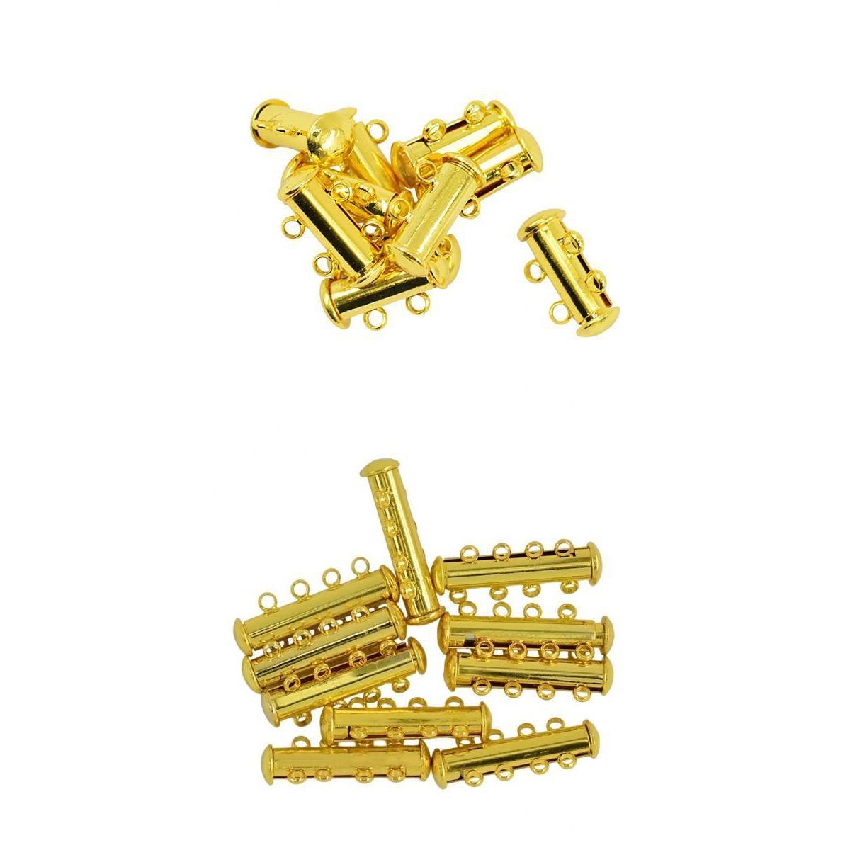 20 Sets Multi Strand Slide Magnetic Clasps DIY Jewelry 4 Strand and 2 Strand