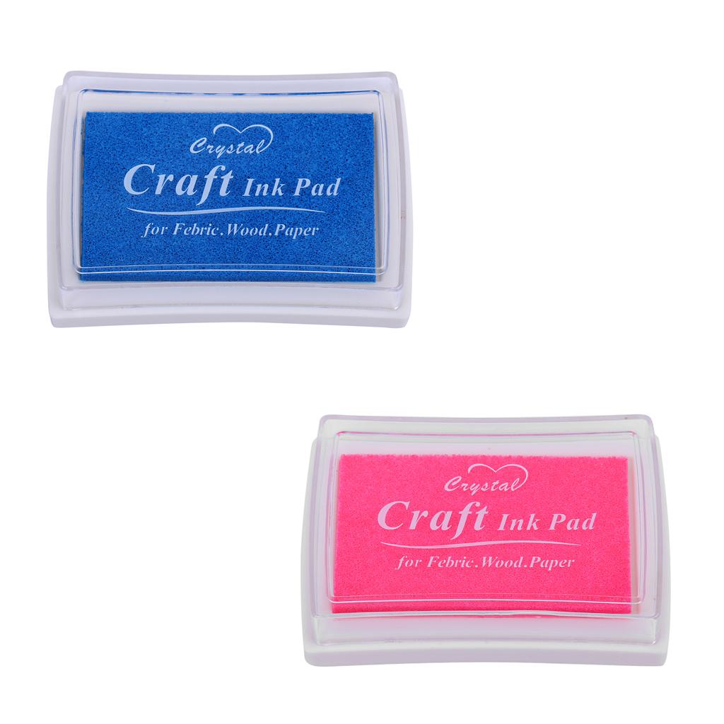 2 Pcs Ink Pad Stamp Korea Stationery DIY Crafts Cardmaking for Paper Fabric
