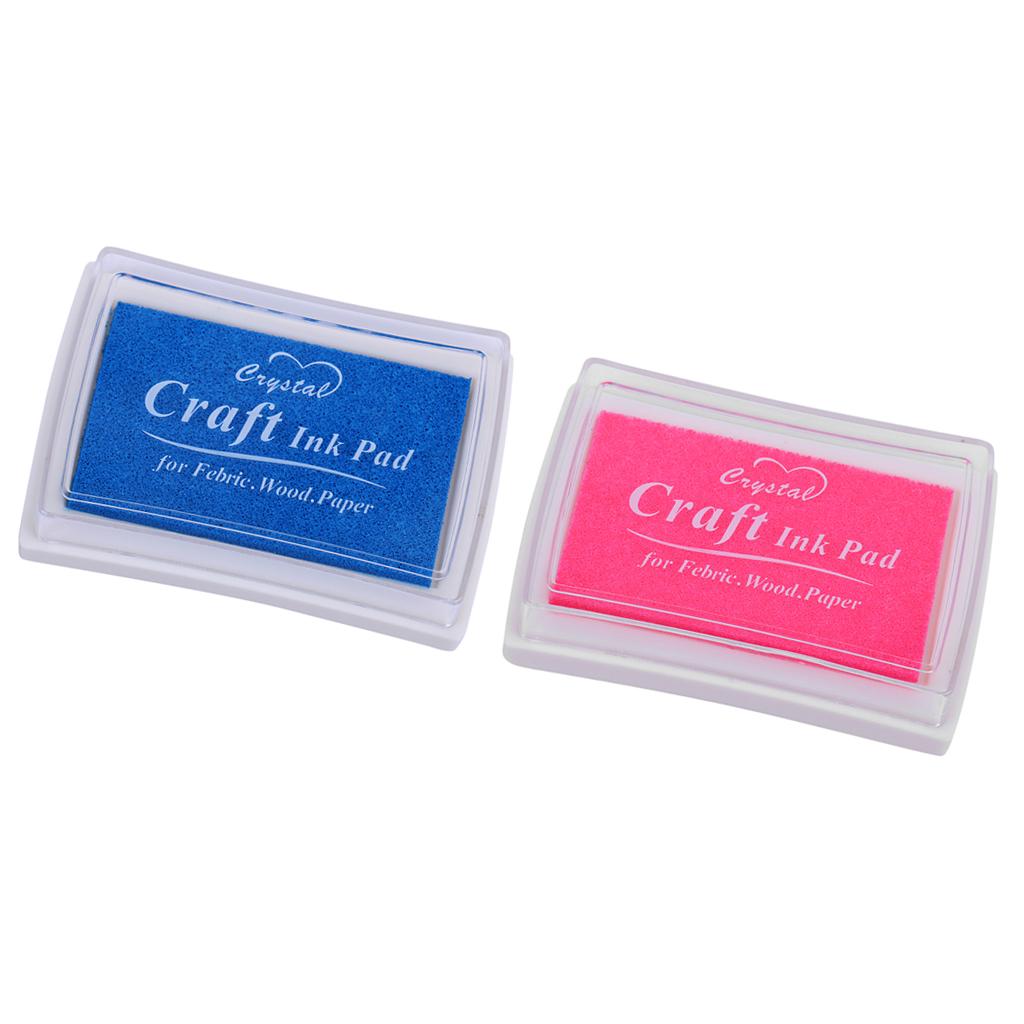 2 Pcs Ink Pad Stamp Korea Stationery DIY Crafts Cardmaking for Paper Fabric