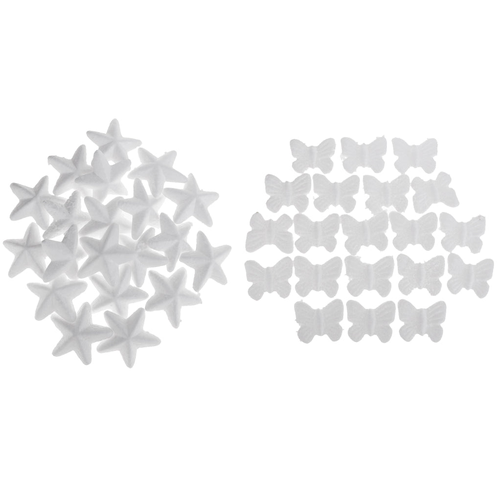 40pcs Butterfly Shaped Styrofoam Foam Ornaments for DIY Modelling Craft