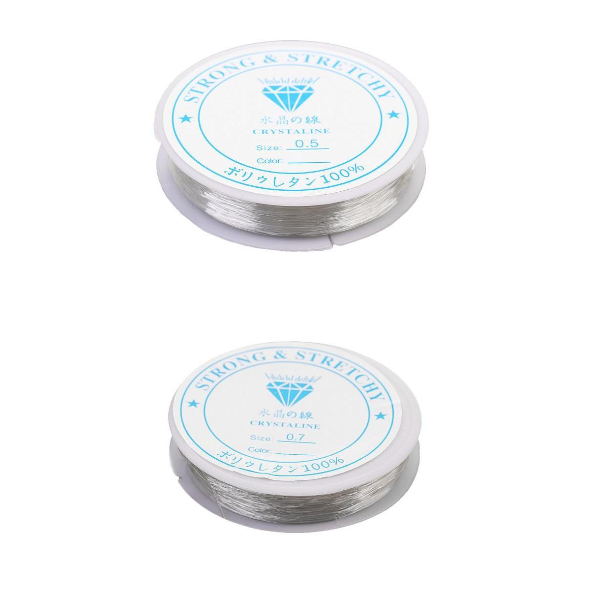 Clear Elastic Thread, Stretchy Cord For Jewellery Making 0.7mm&0.5mm