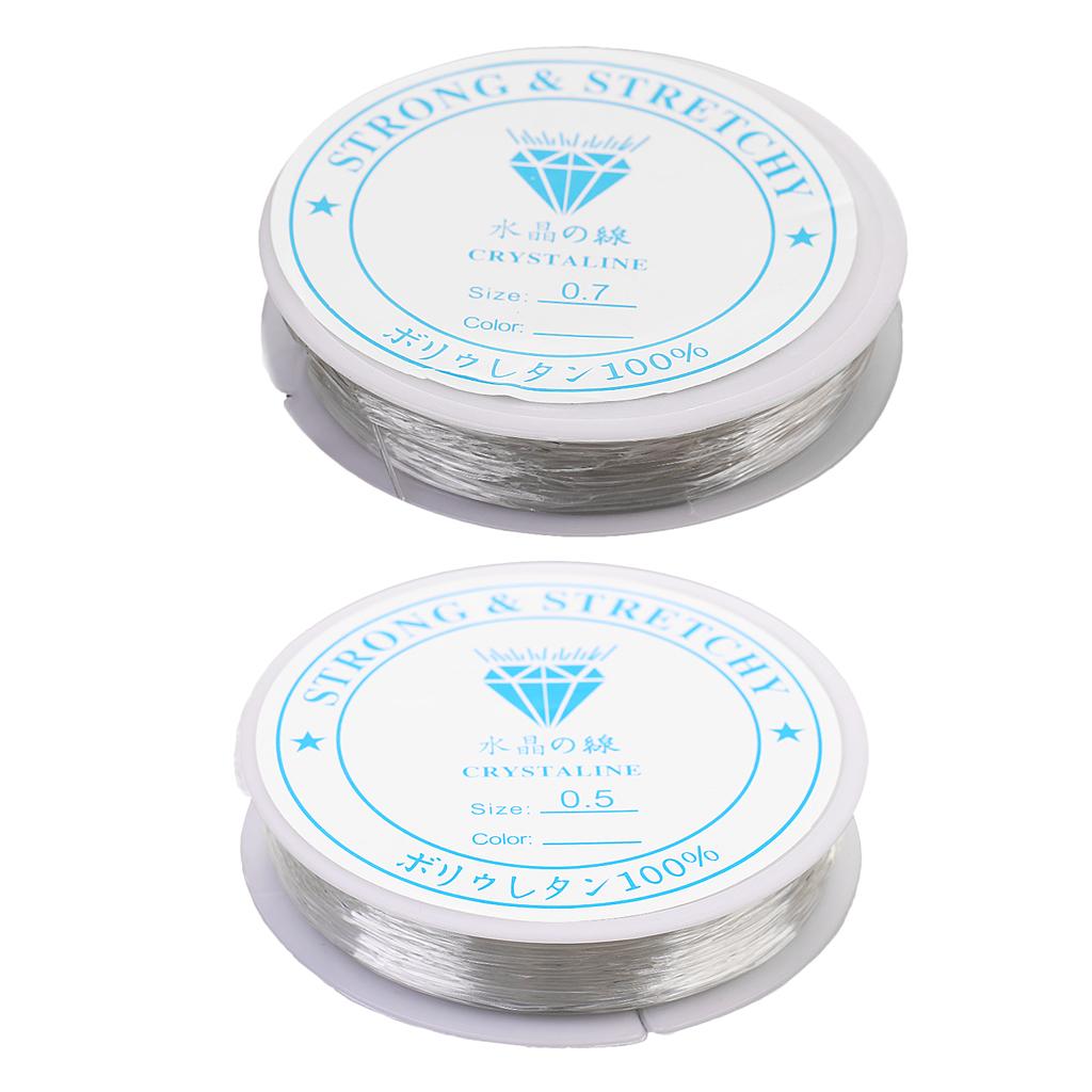 Clear Elastic Thread, Stretchy Cord For Jewellery Making 0.7mm&0.5mm