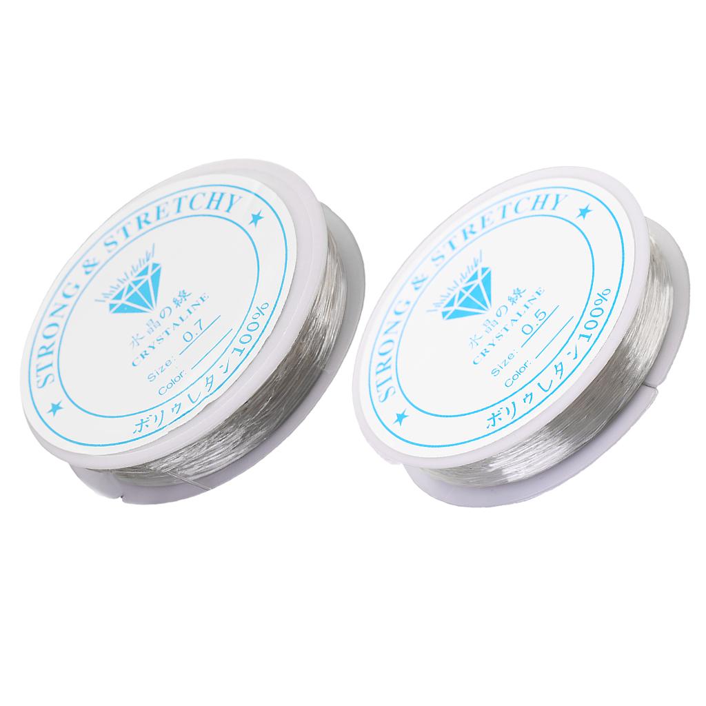 Clear Elastic Thread, Stretchy Cord For Jewellery Making 0.7mm&0.5mm