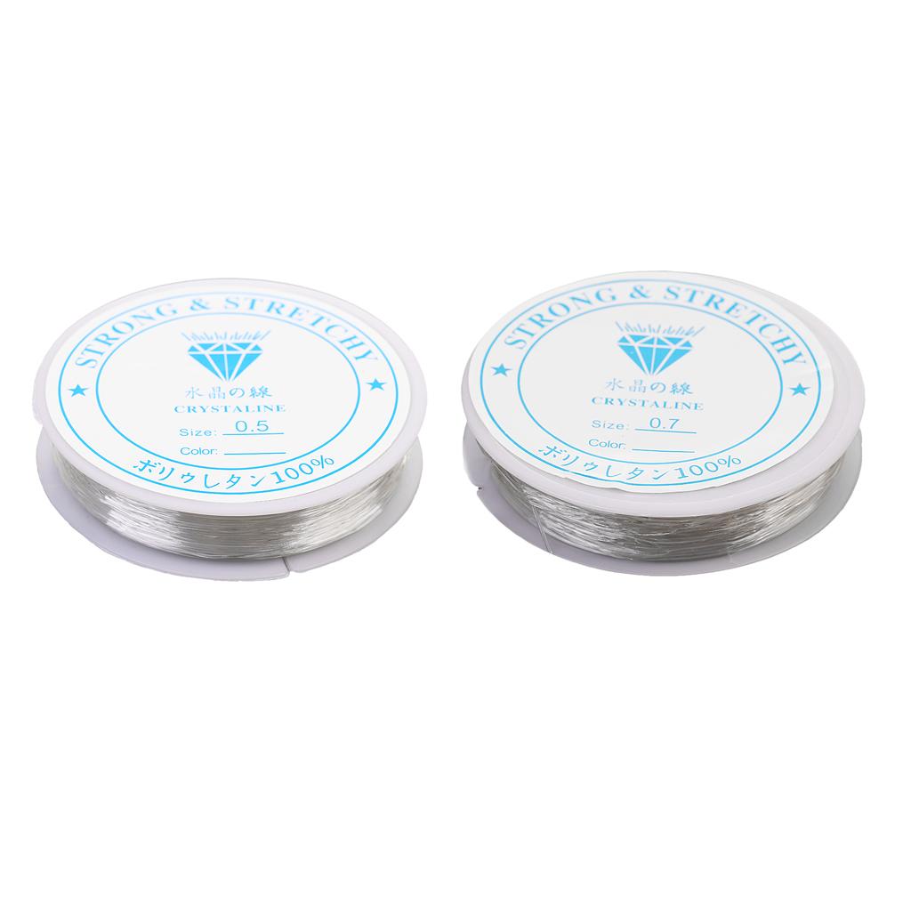 Clear Elastic Thread, Stretchy Cord For Jewellery Making 0.7mm&0.5mm