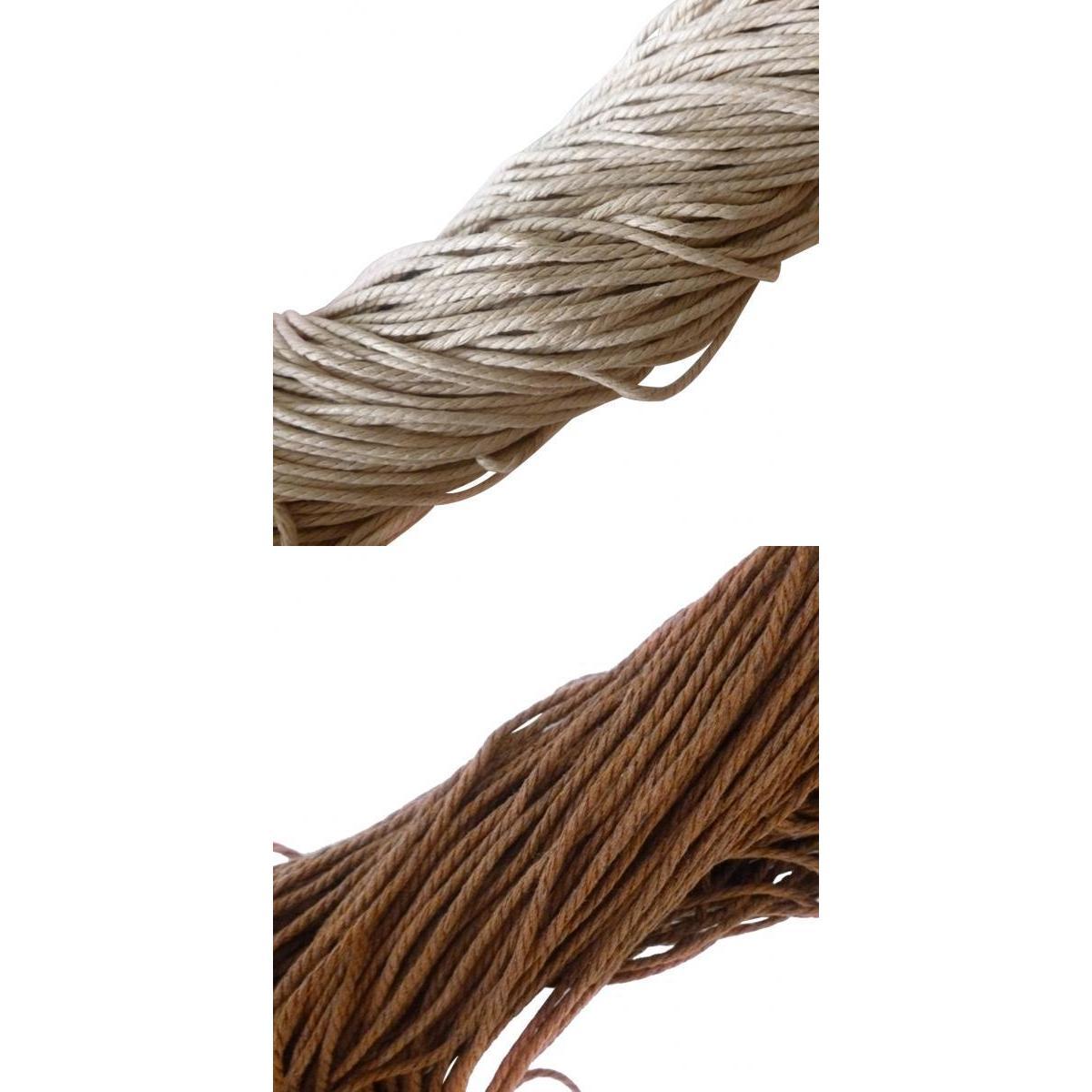 2Pieces 10M Waxed Cotton Thread Cord Rope String Jewelry Bracelet Making 2mm