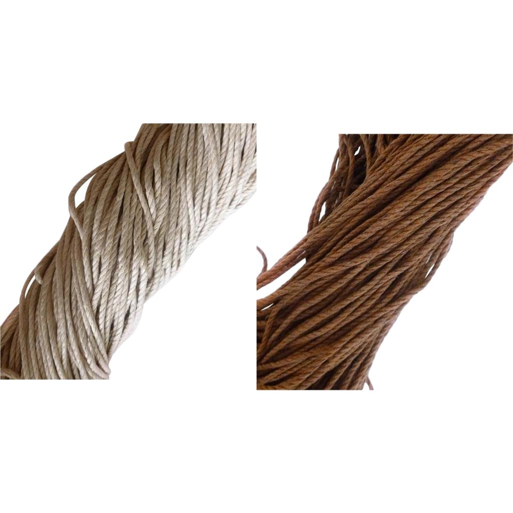 2Pieces 10M Waxed Cotton Thread Cord Rope String Jewelry Bracelet Making 2mm
