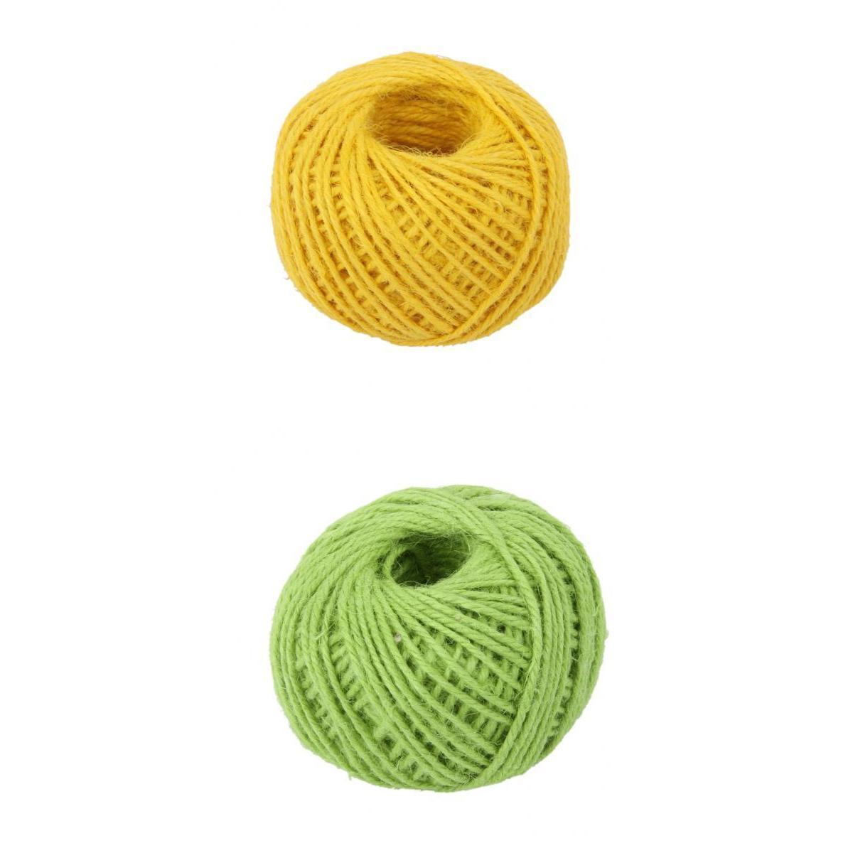 2x 50m Wrap Gift Jute Rope Ribbon Twine Rope Cord String Ball 2mm Jute Cord