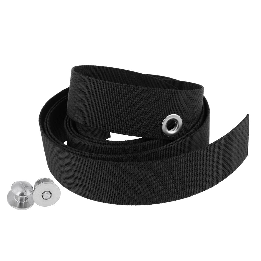 2 Pieces Book Screw & Webbing Strap for Dive Backplate Pad & BCD Attachment