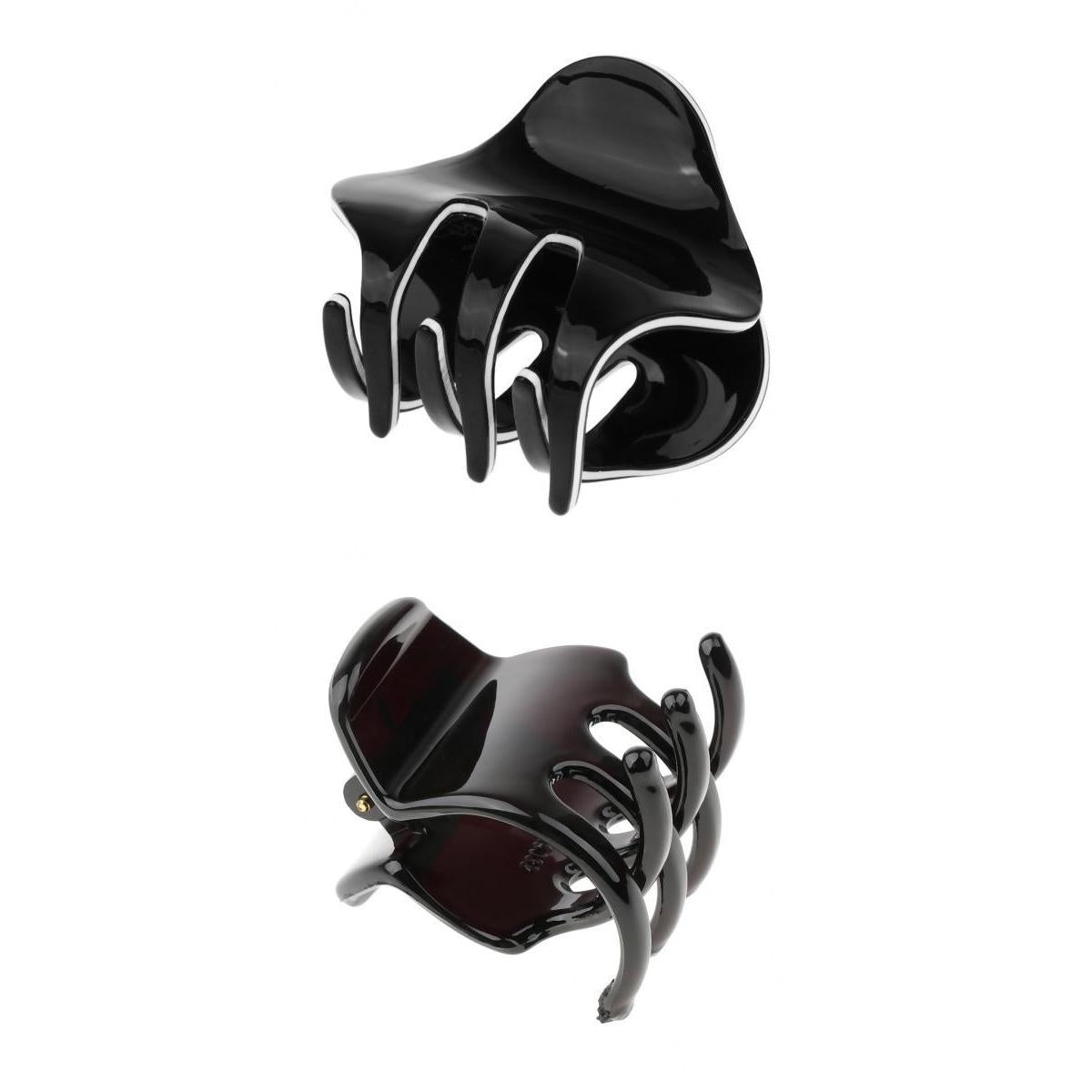 2x Hair Claw Grip Women Hair Jaw Folding Hair Clips Accessories Black